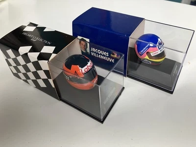 Minichamps Gilles Villeneuve FERRARI & Jacques Villeneuve WILLIAMS 1/8 Helmets - Image 1 of 4