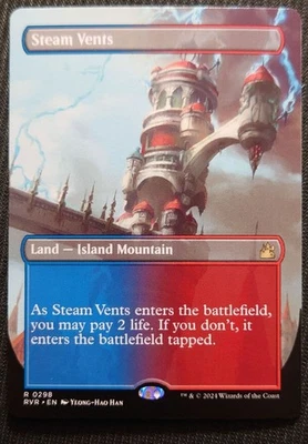 Mtg Super Rare Borderless English Version Steam Vents Rvr - Image 1 of 4