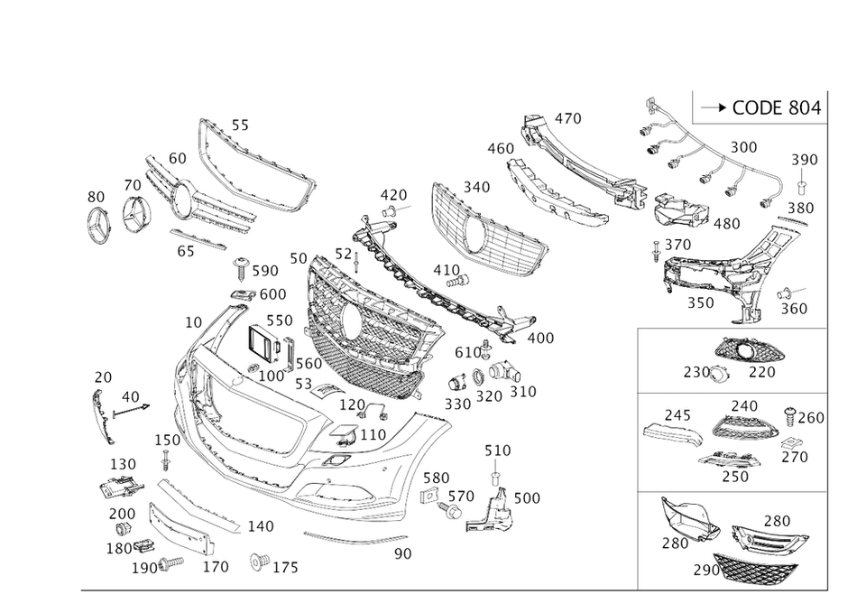 Moldura de moldura original Mercedes-Benz 218-885-31-00 Foto 1 de 1