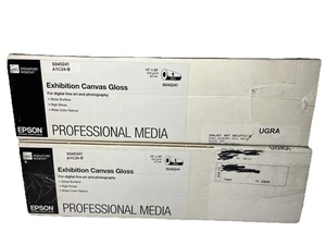 2x Epson S045241 Toile d'exposition brillante, 22 Mil, 13" X 20' supports professionnels - Photo 1/2
