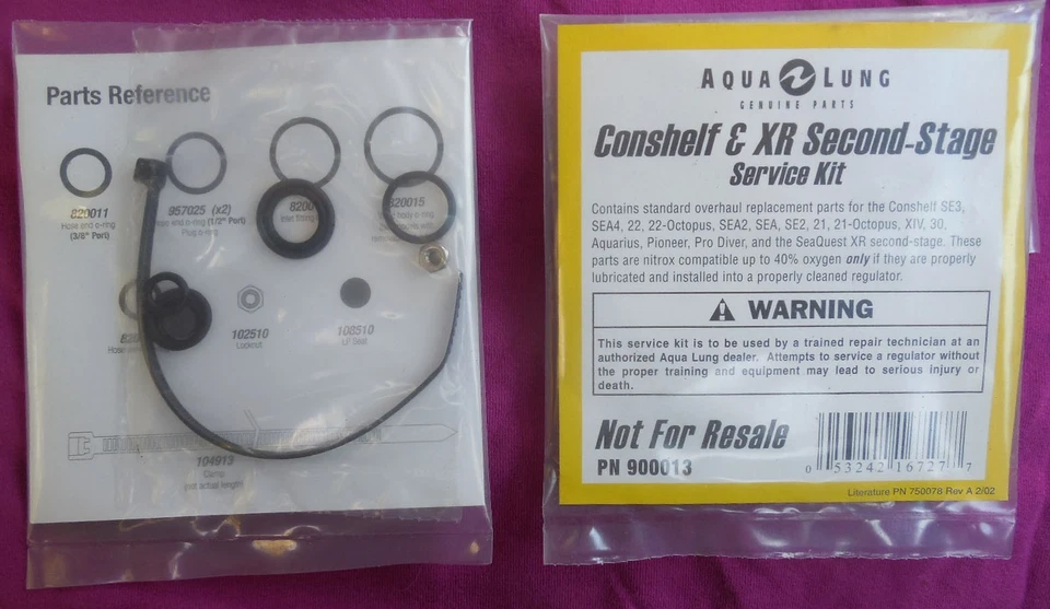 AQUA LUNG CONSHELF & XR SECOND STAGE SERVICE KIT # 900013 - NEW OLD STOCK! - Image 1 of 1