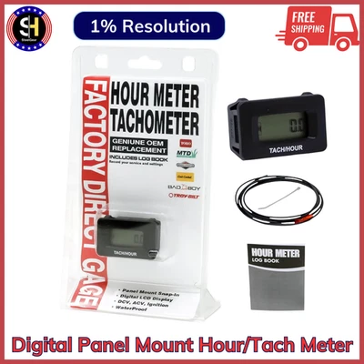 USA Digital Panel Mount Hour/Tach Meter For Toro - MTD - Bad Boy - Cub Cadet - Image 1 of 4