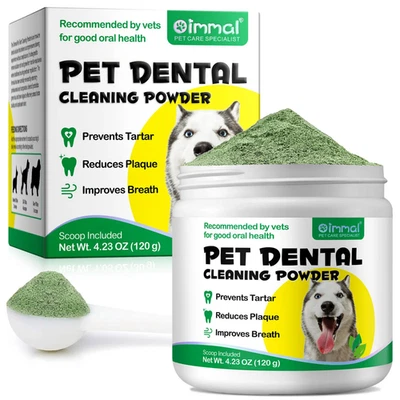 Pet Dental Cleaning Powder Dog Teeth Cleaning Products, Improves Breath, Tartar - Image 1 of 4
