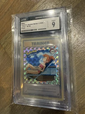 Pokemon Artbox 1999 Sticker 1 PR38 Misty Prism Sticker CGC 9 Bikini Waifu PSA - Image 1 of 2