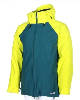 Volcom Industrial Mens S Thermonite 10,000MM Let It Storm Dark Green Snow Jacket - Image 1 of 4
