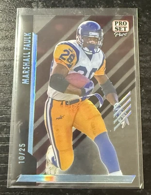 2024 Leaf Pro Set Pure Platinum 10/25 Marshall Faulk #71 St. Louis Rams - Image 1 of 3