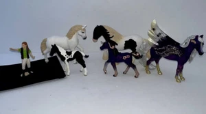 Schleich Collectible Lot of 7 Items Unicorn Horses Foals HTF - Picture 1 of 15