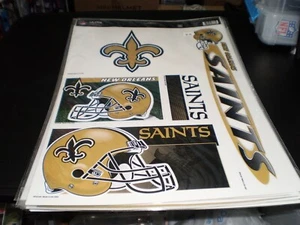New Orleans Saints Ultra Decal Sheet Has 5 Decals On Sheet Free Shipping - Picture 1 of 1