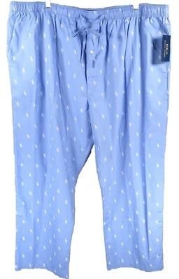 Новый с Ярлыками POLO RALPH LAUREN подпись пони размер 3XL Sleepwear брюки синий хлопок - Изображение 1 из 4