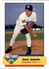 1994 Elizabethton Twins Fleer/ProCards #3732 Aaron Schooler Wenatchee Washington