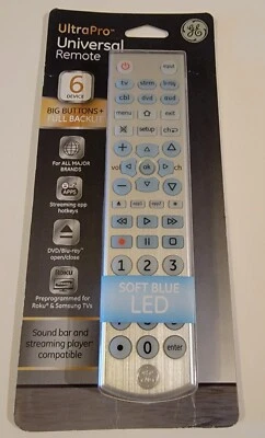 Brand New GE UltraPro Universal Remote 33712 6 Device - Image 1 of 2