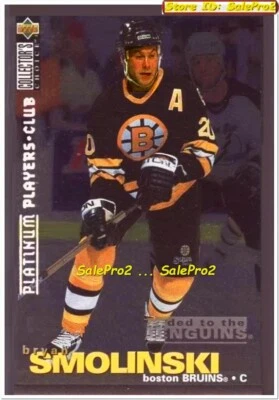 UD CHOICE 1995 BRYAN SMOLINSKI NHL BOSTON BRUINS PLAYER'S CLUB PLATINUM #178 - Image 1 of 2