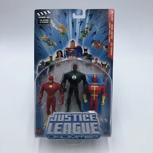 Justice League Unlimited The Flash, Green Lantern, and Red Tornado Figure - Picture 1 of 7