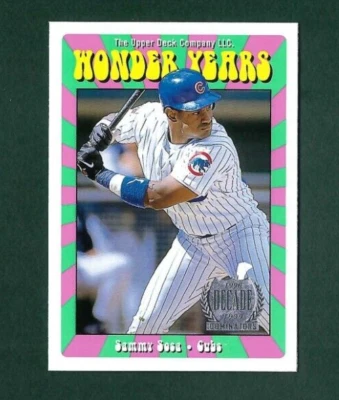 1998 Upper Deck Wonder Years #WY25 Sammy Sosa Chicago Cubs - Image 1 of 4