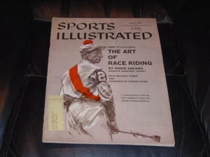 JUNE 17, 1957 SPORTS ILLUSTRATED MAGAZINE HORSE RACING EDDIE ARCARO AARON BERRA - Picture 1 of 6