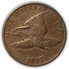 1857 Flying Eagle Cent Choice pièce extrêmement fine XF+, nettoyage #6890T