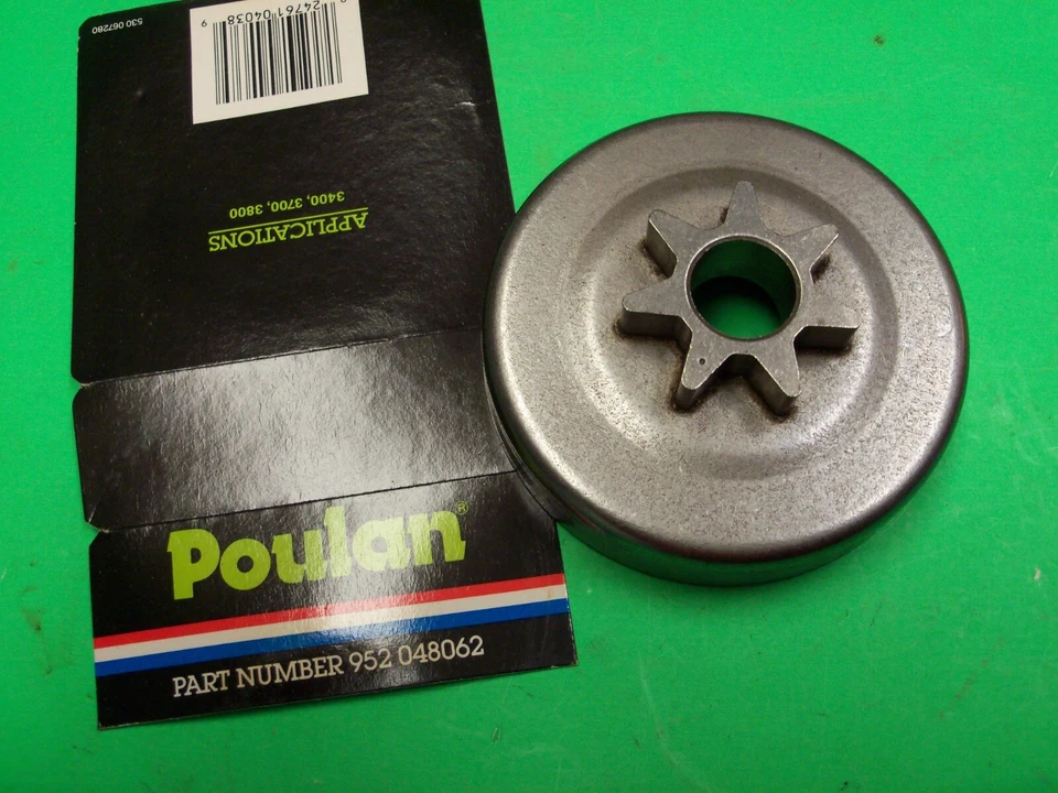 Poulan 原始设备制造商工厂 SPROCKET 适合 3400 375 3800 395 4000 3700 链锯 3/8 SP19 — 第 1/1 张图片