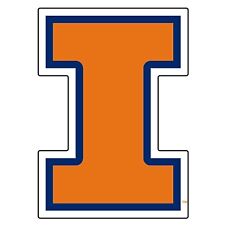 UNIVERSITY OF ILLINOIS Fighting Illini Large Cornhole Decals / SET of 2