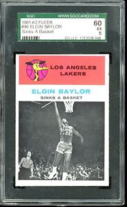 1961 Fleer Basketball #46 Elgin Baylor SGC 5