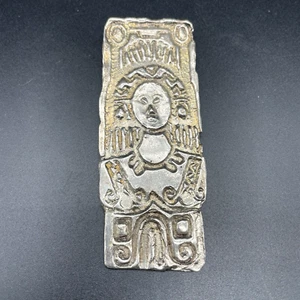 Sterling Silver Mayan Princess Woman Pendant 925 Handmade 42.9gr 3.5" READ - Picture 1 of 9