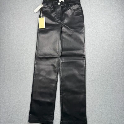 Pantalón Aritzia Wilfred Melina Alto Talla 00 Vegano Imitación Cuero tiro alto Foto 1 de 4