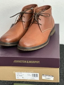 Johnston & Murphy Men's Copeland Chukka Boot Red Brown Oiled WR Size 10 - Picture 1 of 10