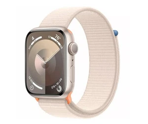 Apple Watch Series 9 45mm GPS Starlight w/ S/M Starlight Sports Band - Zdjęcie 1 z 8