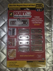 Ruby Monkey Magnete - Ultradünne Magnete - 8 Sets - Wie im Fernsehen gesehen - Neu - Bild 1 von 2