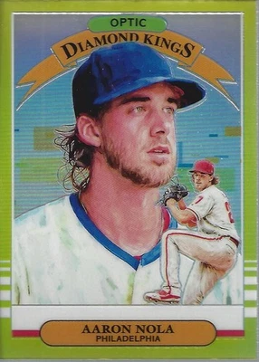 2019 Donruss Optic Lime Green #18 Aaron Nola DK - BB - Image 1 of 2