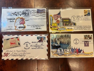NIKIRK 4 FDCs+ Aviation Vote WWII 1995-98: Berlin Honolulu Chicago LA !! - Image 1 of 2