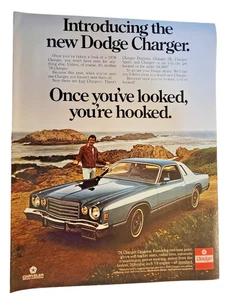 Dodge Charger 1975 original una vez que has mirado, estás enganchado anuncio 8,5x11 - Imagen 1 de 1