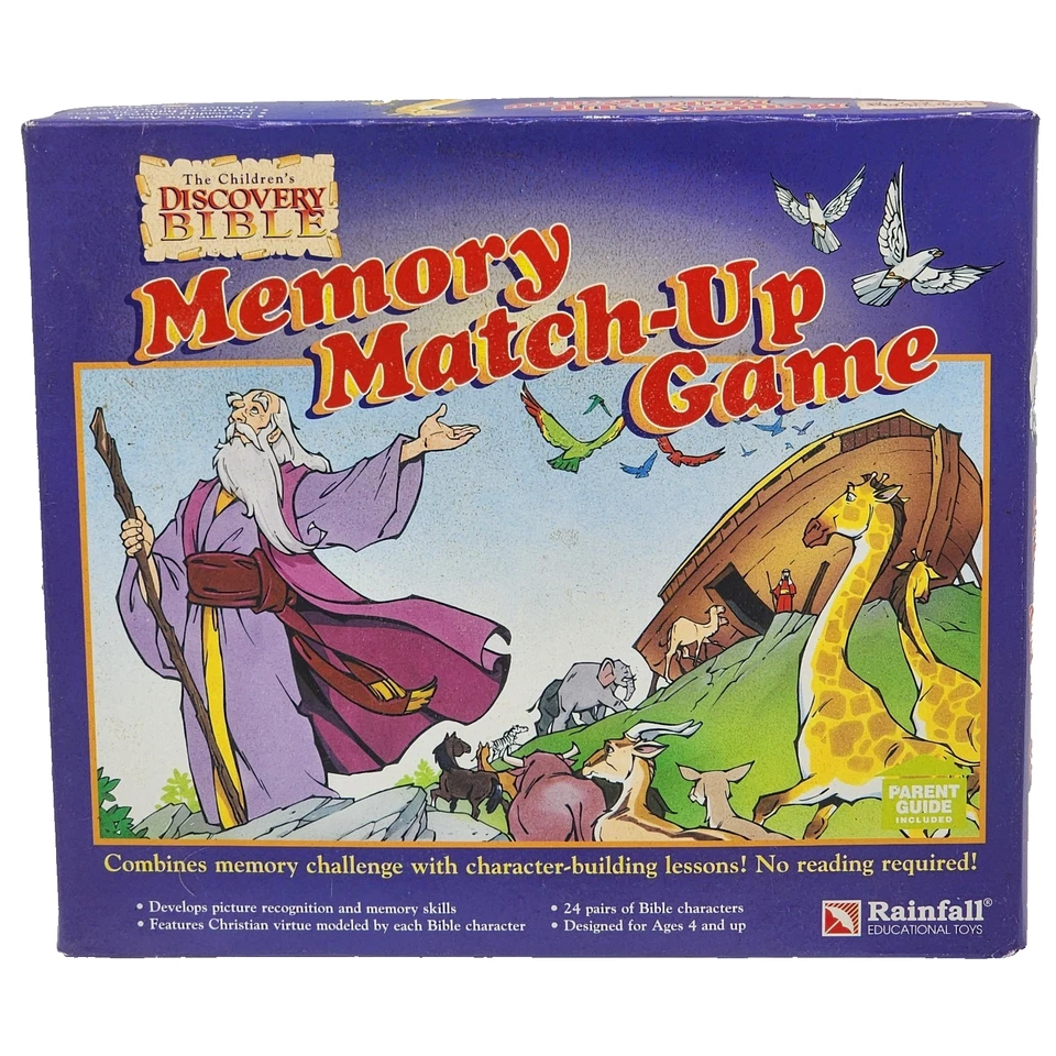 Noah Memory Match-Up Game Vintage 1998 By RAINFALL Educational Toys COMPLETE - Image 1 of 4