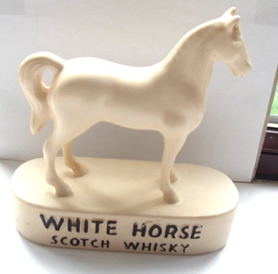 large white horse scotch whisky advertising ceramic figure cream no makers mark - Image 1 of 4