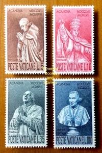EBS Vatican City 1958 - ART - Antonio Canova - Sculptor - 243-246 - MNH** - Picture 1 of 5