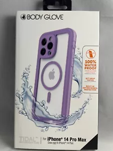 Body Glove Tidal Waterproof Case (Magsafe)- iPhone 14 Pro Max (6.7) Purple/Clear - Picture 1 of 4