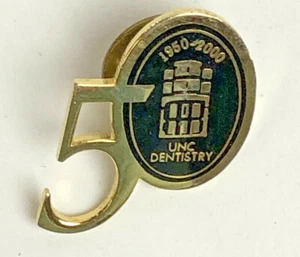 50 Years UNC North Carolina Tarheels Dentistry Pin Gold Tone - Picture 1 of 3