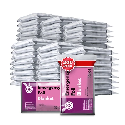 EMERGENCY Space Survival Thermal Foil BLANKET Sports Shock Sensory Mylar Camping - Image 1 of 4