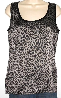 Женская майка Elie Tahari размер Small без рукавов эластичная шелковая с анималистическим принтом - Изображение 1 из 2