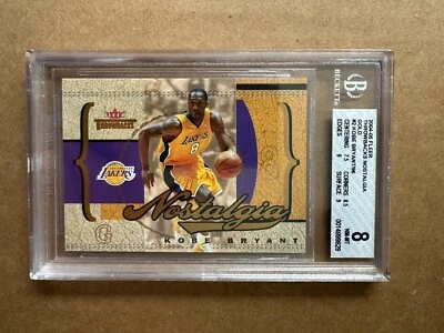 Kobe Bryant 2004-05 Fleer Throwbacks Nostalgia #2 SSP#d /96 Lakers Beckett 8 - Image 1 of 2