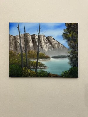 Bob Ross style original landscape oil painting “Arizona Splendor” 16x20 In - Image 1 of 4