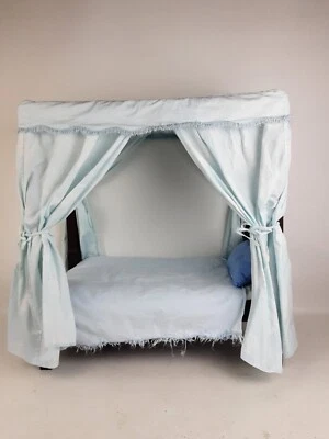 American Girl Doll Elizabeth's Wooden Tall Post Canopy Bed Retired READ  - Image 1 of 4