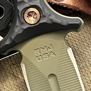 RMJ Tactical x Monkey Edge Raider Dagger CPM 3V Sniper Green Black MEFP Rare EDC - Picture 1 of 15