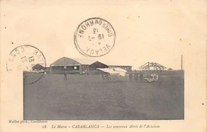 Maroc - CASABLANCA - Les nouveaux abris de l'Aviation - Blériot XI - Ed. Maillet - Bild 1 von 2
