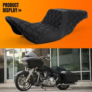 Complete Cushion Rider Passenger Seat Fits Black For Fl Touring Models 2008-2023 - Picture 1 of 17