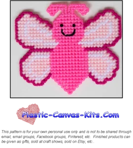 Kit o patrón de lona de plástico con imán de mariposa - Imagen 1 de 1