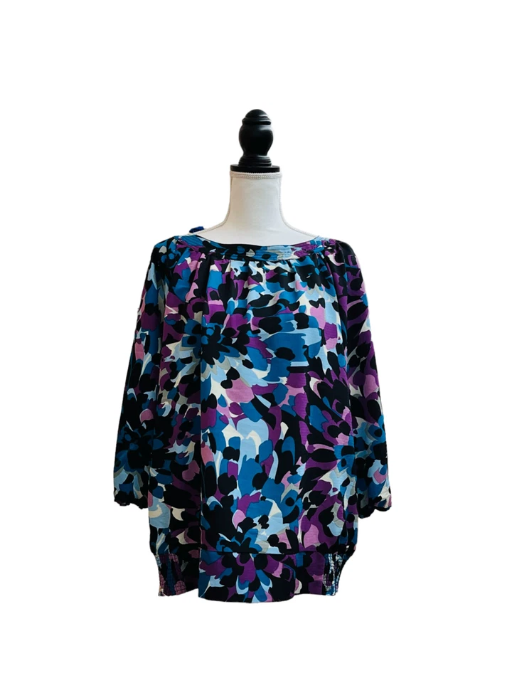 Blusa Top COVINGTON MUJER Plus Estampado Geométrico - Talla 18W/20W Foto 1 de 4