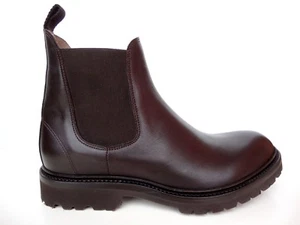 ZAPATOS CQ HECHOS A PEDIDO ITALIA BOTAS BEATLE CUERO SUELA DE GOMA MARRÓN 10-26 40-56 - Imagen 1 de 10