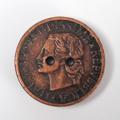 Fendi Fendessime Vintage Donna Romana Bottone Moneta