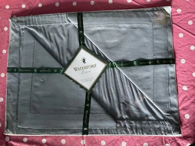 NIP Waterford Linens Tivoli Slate Gray 4 Napkins & Placemats - Image 1 of 3