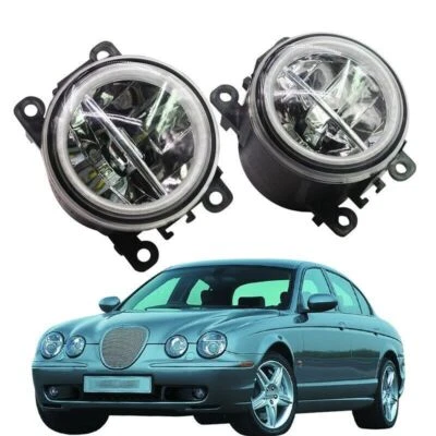 Luz antiniebla LED + anillos de ojo de ángel luces de circulación diurna DRL aptas para Jaguar tipo S Foto 1 de 4
